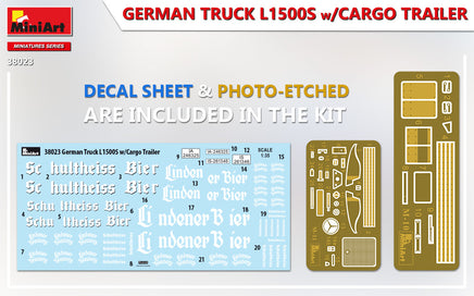 1/35 Mini Art - German Truck L1500S w/Cargo Trailer - 38023