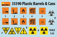 1/35 Mini Art - Plastic Barrels & Cans - 35590