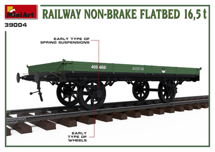 1/35 Mini Art - Railway Non-Brake Flatbed 16.5T - 39004