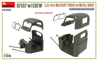 1/35 Mini Art - G7107 w/Crew 1.5T 4x4 Cargo Truck w/Metal Body - 35383