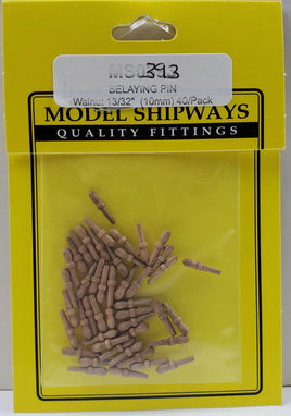 Model Shipways - 3/8" (10mm) Walnut Belaying Pin 40 pcs - 393 - MPM Hobbies