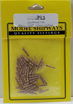 Model Shipways - 3/8" (10mm) Walnut Belaying Pin 40 pcs - 393 - MPM Hobbies