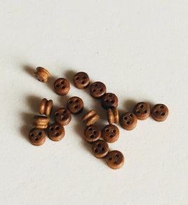 Model Shipways - 3/32" (2.5mm) Walnut Deadeyes 40 pcs - 390 - MPM Hobbies