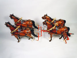 1/12 Model Trailways Four Horse Hitch + Harness w/o Horse - 6023