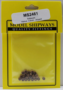 Model Shipways - 3.5mm Walnut Bullseye 24 pcs - 2461 - MPM Hobbies