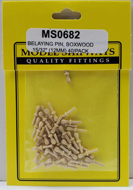 Model Shipways - 15/32" (12mm) Boxwood Belaying Pin 40 pcs - 682 - MPM Hobbies