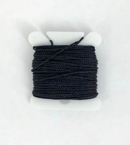 Model Shipways - 0.04" x 10yds Black Bead Cord Jewelry Nylon - 1215 - MPM Hobbies