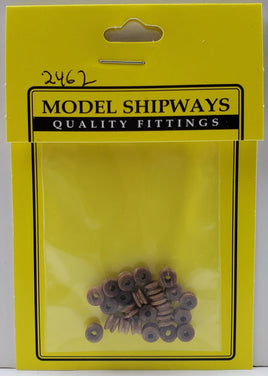 Model Shipways - 5mm Walnut Bullseye 24 pcs - 2462 - MPM Hobbies