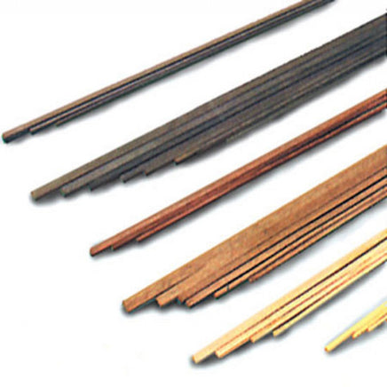Model Shipways - 0.6x4x500mm Walnut Strips 12pcs - 3301