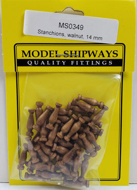 Model Shipways - 9/16" (14mm) Walnut Stanchion 40 pcs - 349 - MPM Hobbies