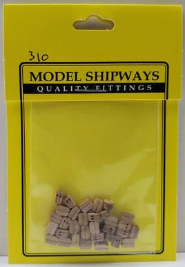 Model Shipways - 3/16" (5mm) Walnut Double Sheave Block 30 pcs - 310 - MPM Hobbies