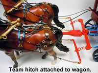 1/12 Model Trailways Two Horse Hitch + Harness w/o Horse - 6022