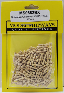 Model Shipways - 15/32" (12mm) Boxwood Belaying Pin 150 pcs - 682BX - MPM Hobbies