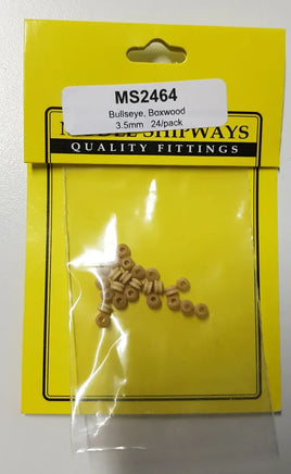 Model Shipways - 3.5mm Boxwood Bullseye 24 pcs - 2464 - MPM Hobbies