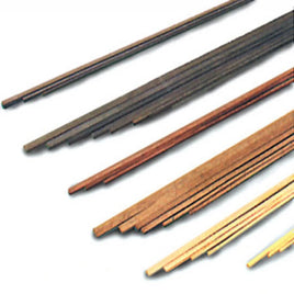 Model Shipways - 1 x 3 x 500mm Walnut Strips 12pcs - 3310 - MPM Hobbies