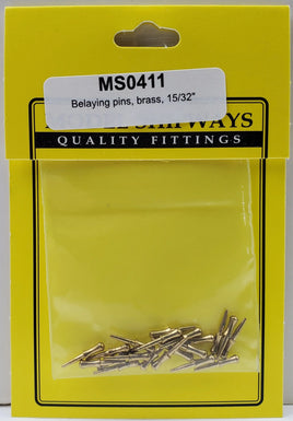 Model Shipways - 15/32" (12mm) Brass Belaying Pin 20 pcs - 411 - MPM Hobbies
