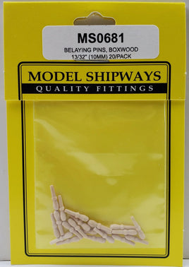 Model Shipways - 13/32" (10mm) Boxwood Belaying Pin 40 pcs - 681 - MPM Hobbies