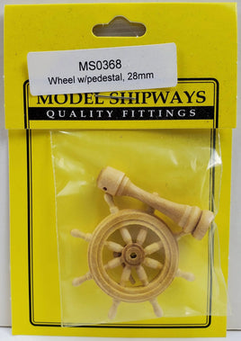 Model Shipways - 1-1/8" (28mm) Boxwood Helm & Pedestal 1 Set - 368 - MPM Hobbies