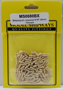 Model Shipways - 5/16" (8mm) Boxwood Belaying Pin 150 pcs - 680BX - MPM Hobbies