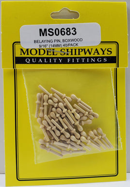 Model Shipways - 9/16" (14mm) Boxwood Belaying Pin 40 pcs - 683