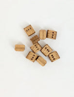 Model Shipways - 1/4" (7mm) Walnut Triple Sheave Block 20 pcs - 347 - MPM Hobbies