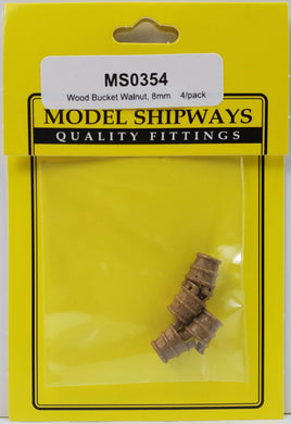 Model Shipways - 5/16" (8mm) Walnut Bucket 4 pcs - 354 - MPM Hobbies