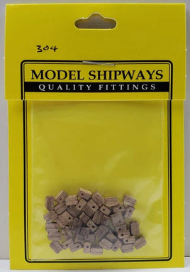 Model Shipways - 3/16" (5mm) Walnut Single Sheave Block 40 pcs - 304 - MPM Hobbies