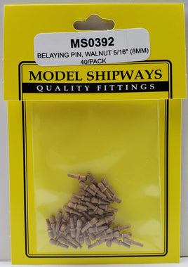 Model Shipways - 5/16" (8mm) Walnut Belaying Pin 40 pcs - 392 - MPM Hobbies