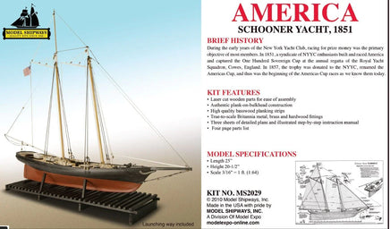 1/64 Model Shipways America Schooner Yacht 1851 - 2029 - MPM Hobbies
