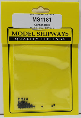 Model Shipways - 1.5mm Cannonball 40 pcs - 1181