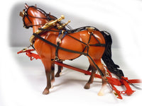 1/12 Model Trailways Two Horse Hitch + Harness w/o Horse - 6022