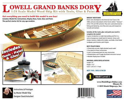 1/24 Model Shipways Lowell Grand Banks Dory with Tools - 1470CB