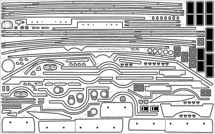 1/200 Pontos Model USS BB-61 Iowa 1944 Detail up set (20B Deck Blue Deck) 23005F1