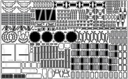 1/200 Pontos Model USS BB-61 Iowa 1944 Detail up set (20B Deck Blue Deck) 23005F1