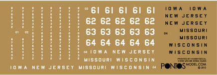 1/200 Pontos Model USS BB-61 Iowa 1944 Detail up set (20B Deck Blue Deck) 23005F1