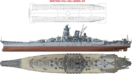 1/700 Pontos Model IJN Battleship Yamato 1945 (New Tool Full Hull) 70002R1