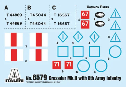 1/35 Italeri Crusader Mk. II with 8th Army Infantry 6579