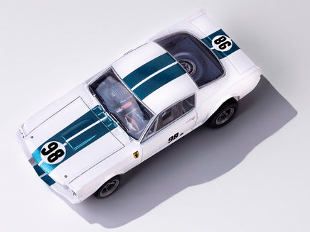 AFX Mustang FT350R – 1965 White/Blue Miles 22125