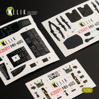 1/35 Kelik MH-60S Knight Hawk interior 3D decals for Kitty Hawk kit K35011