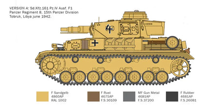 1/35 Italeri Pz.Kpfw.IV F1/F2/G with Afrika Korps Infantry 6593
