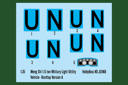1/35 Hobby Boss Meng Shi 1.5 Ton Military Light Utility Vehicle (Hard Top Version A) 82468