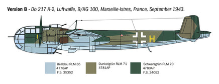 1/72 Italeri Do 217 K-1/K-2 with Fritz X 1488