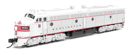N Broadway Ltd EMD E8A CB&Q 9938A w/ Red Stripes, Paragon4 Sound/DC/DCC 8816