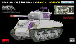 1/35 Ryefield Models M4A3 Sherman 76W VVSS Late w/Interior Standard Version 5135