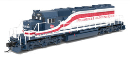 N Broadway Ltd EMD SD40-2 Milw 156 Bicentennial Paint Scheme Paragon4 Sound/DC/DCC 9466