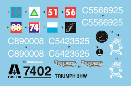 1/9 Italeri Triumph 3HW 7402