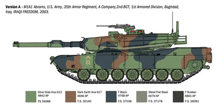 1/35 Italeri M1A1 Abrams Tank 6596