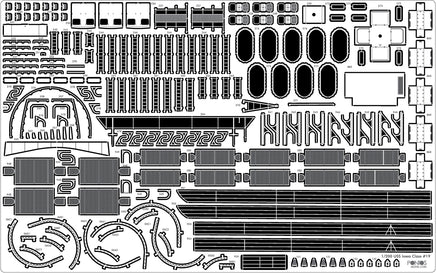 1/200 Pontos Model USS BB-61 Iowa 1944 Detail Up Set (Teak Tone Deck) 23004F1