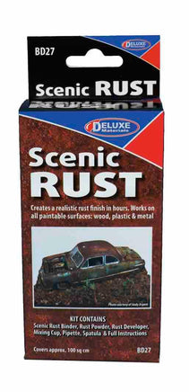 Box of Deluxe Scenic Rust paint kit on a white background