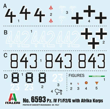 1/35 Italeri Pz.Kpfw.IV F1/F2/G with Afrika Korps Infantry 6593